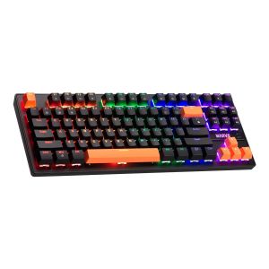 Tastatură mecanică pentru jocuri Marvo Tastatură mecanică pentru jocuri 87 de taste, capace portocalii TKL - KG901C