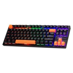 Tastatură mecanică pentru jocuri Marvo Tastatură mecanică pentru jocuri 87 de taste, capace portocalii TKL - KG901C