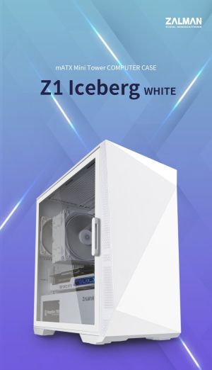 Zalman компютърна кутия Gaming Case mATX - Z1 Iceberg White