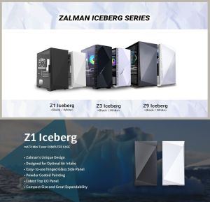 Zalman компютърна кутия Gaming Case mATX - Z1 Iceberg White