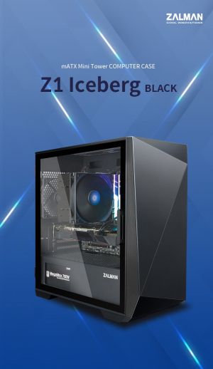 Zalman компютърна кутия Gaming Case mATX - Z1 Iceberg Black