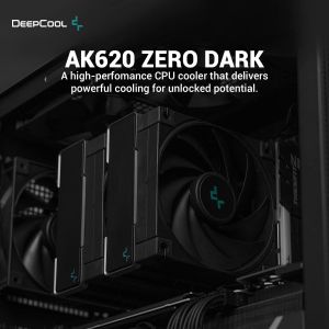 DeepCool охладител CPU Cooler AK620 Zero Dark - Dual-Tower - LGA1700/AM5