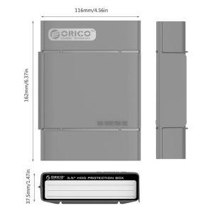 Orico предпазна кутия за харддиск Hard Disk Protection Box 3.5" - PHP35-V1-GY