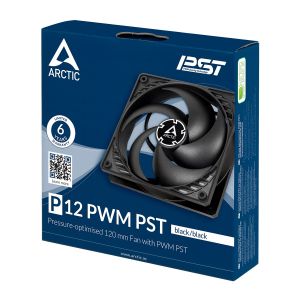 Arctic управляем вентилатор Fan 120mm P12 PWM PST black/black - 200-1800rpm - ACFAN00120A