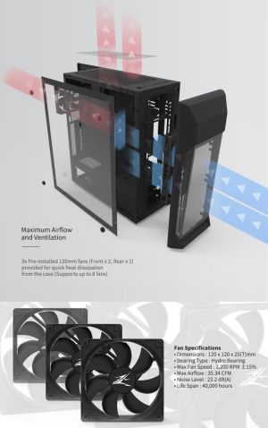 Zalman Кутия за компютър Case ATX - Z1 PLUS