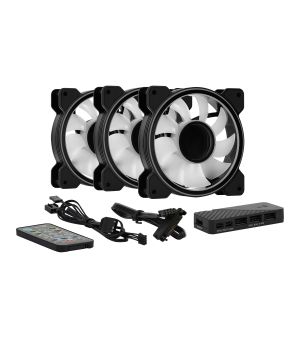 AeroCool комплект вентилатори Fan Pack 3-in-1 3x120mm - Mirage 12 Pro - Addressable RGB with Hub, Remote - ACF3-MR10227.11