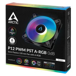 Arctic вентилатор Fan 120mm P12 PWM PST A-RGB 0dB (Black)