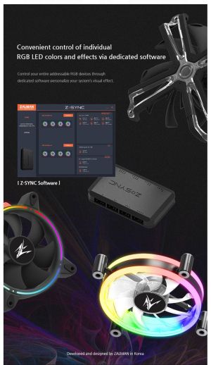 Zalman контролер за вентилатори RGB Fan Hub 8ch aRGB - Z-SYNC