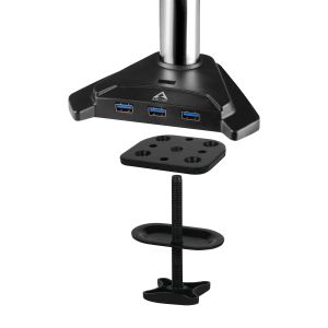 Arctic Desk Mount Dual Monitor Stand 4xUSB3.0 - Z2 3D - Gen3