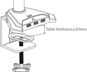 Arctic Desk Mount Dual Monitor Stand 4xUSB3.0 - Z2 3D - Gen3