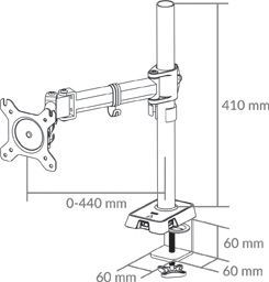 Arctic Desk Mount Monitor 4xUSB - Z1 Gen 3