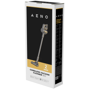 AENO Cordless vacuum cleaner SC1: electric turbo brush, LED lighted brush, resizable and easy to maneuver, 120W