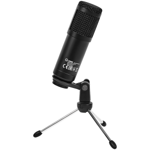 LORGAR Soner 313, Gaming Microphone, USB condenser microphone with Volume Knob & Echo Knob, Frequency Response: 80 Hz—17 kHz, including 1x Microphone, 1 x 2.5M USB Cable, 1 x Tripod Stand, dimensions: Ø47.4*158.2*48.1mm, weight: 243.0g, Black