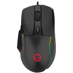 LORGAR Jetter 357, gaming mouse, Optical Gaming Mouse with 6 programmable buttons, Pixart ATG4090 sensor, DPI can be up to 8000, 30 million times key life, 1.8m PVC USB cable, Matt UV coating and RGB lights with 4 LED flowing mode, size:124.90*71.65*41.36