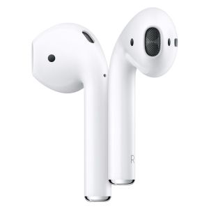 Блутут слушалки-тапи Apple AirPods 2Gen, с докинг кутийка, Wireless, Бели