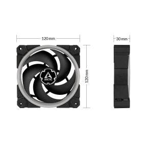 Fan ARCTIC BioniX P120 A-RGB Black 120mm 3 Fan Pack - Controller included