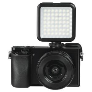 LED лампа Hama 49 BD, за допълнително осветяване на записи с камера и смартфон, Черна