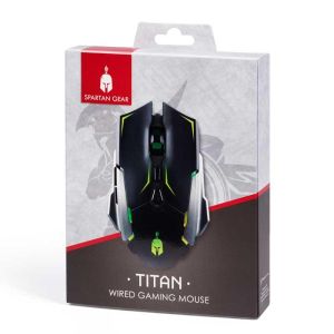 Mouse de gaming Spartan Gear Titan, negru