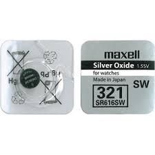 Бутонна батерия сребърна MAXELL SR-616 SW /321/  1.55V