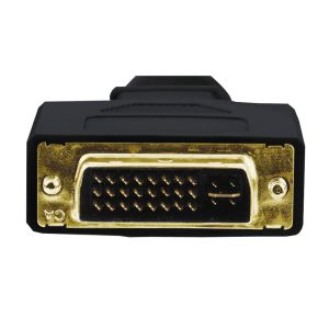 Адаптер HAMA 45073, DVI мъжко - VGA женско, Позлатени конектори, Екраниран, Черен