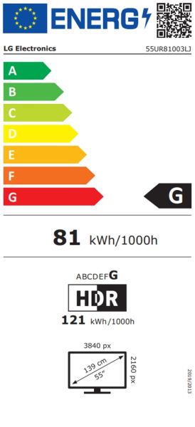 Televizor LG 55UR81003LJ, 55 inchi 4K UltraHD TV 4K (3840 x 2160), DVB-T2/C/S2, webOS 23 Smart TV, ThinQ AI, A5 AI 4K Gen6, WiFi, HDR10 pro, HLG, ALLM/HGiG, 44K , sunet AI, control vocal, HDMI eARC, card rapid, CI, LAN, USB, BT, Cresce