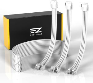 Sleeved Cable Extension Kit EZDIY-FAB  - White