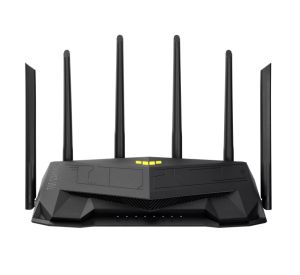 Router pentru jocuri ASUS TUF Gaming AX6000 Dual Band WiFi 6 cu port dedicat pentru jocuri Port dublu 2,5G AiMesh AiProtection Pro AURA RGB