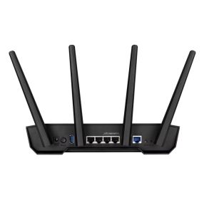 Рутер Asus Gaming Wireless Router,TUF Gaming AX3000 V2, AX3000, Dual-Band, Quad-Core 1.7GHz CPU, 256MB/512MB Flash/RAM, 2.5Gport, AiProtection Pro, Adaptive QoS, VPN Fusion, IPTV, OFDMA, Beamforming, Link Aggregation, Port forwarding, AiMesh, Black