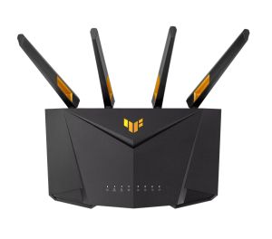 Рутер Asus Gaming Wireless Router,TUF Gaming AX3000 V2, AX3000, Dual-Band, Quad-Core 1.7GHz CPU, 256MB/512MB Flash/RAM, 2.5Gport, AiProtection Pro, Adaptive QoS, VPN Fusion, IPTV, OFDMA, Beamforming, Link Aggregation, Port forwarding, AiMesh, Black