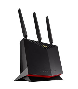 Рутер Asus 4G Router, 4G-AC86U, AC2600, 4G+ Cat. 12, LTE: Downlink 600 Mbps / Uplink 150 Mbps, 128MB/512MB Flash/RAM, Captive portal,  Aiprotection Pro, Adaptive QoS, VPN server/client, IPTV, MU-MIMO, Beamforming,Black
