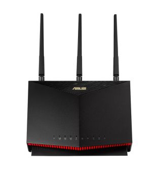 Рутер Asus 4G Router, 4G-AC86U, AC2600, 4G+ Cat. 12, LTE: Downlink 600 Mbps / Uplink 150 Mbps, 128MB/512MB Flash/RAM, Captive portal,  Aiprotection Pro, Adaptive QoS, VPN server/client, IPTV, MU-MIMO, Beamforming,Black
