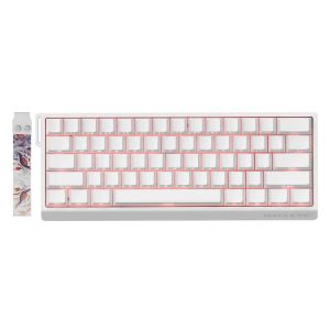 Madlions професионална геймърска механична клавиатура Professional Gaming Mechanical Keyboard MAD 60 HE Flagship - 8K, Magnetic Amber Pro Switches - White