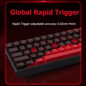 Madlions професионална геймърска механична клавиатура Professional Gaming Mechanical Keyboard MAD 60 HE Flagship - 8K, Magnetic Amber Pro Switches - White