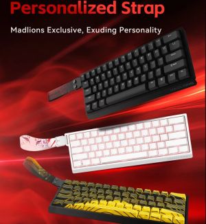 Madlions професионална геймърска механична клавиатура Professional Gaming Mechanical Keyboard MAD 60 HE RGB - 1K, Magnetic Amber Pro Switches - Black