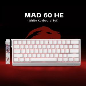 Madlions професионална геймърска механична клавиатура Professional Gaming Mechanical Keyboard MAD 60 HE RGB - 1K, Magnetic Amber Pro Switches - White