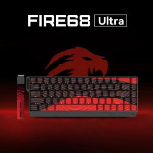 Madlions професионална геймърска механична клавиатура Professional Gaming Mechanical Keyboard FIRE 68 ULTRA - 8K, Gateron Magnetic Jade Switches - Black