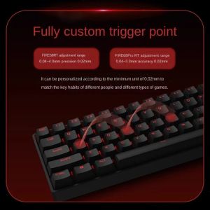 Madlions професионална геймърска механична клавиатура Professional Gaming Mechanical Keyboard FIRE 68 PRO - 8K, Gateron Magnetic Jade Switches, RGB - Black