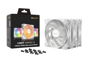 be quiet! Fan Pack 3-in-1 3 x 120mm - LIGHT WINGS LX 120mm PWM high-speed White Triple-Pack