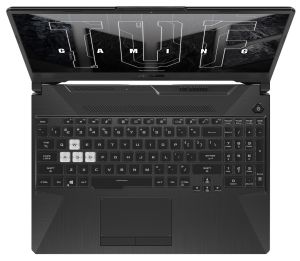 Laptop ASUS TUF A15 FA506NF-HN009, AMD Ryzen5 7535HS/H, 15,6 inchi FHD 144 Hz, 16 GB DDR5, 512 GB SSD M.2, RTX 2050 4 GB GDDR6, RGB iluminat din spate, fără sistem de operare