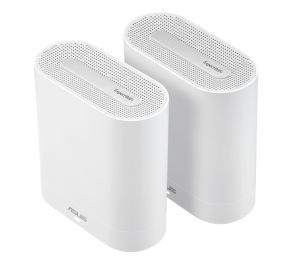 Меш система Asus Business Mesh WiFi system, ExpertWiFi EBM68 2PK, AX7800, Tri-Band, Quad-Core 1.7GHz CPU, 256MB/1GB Flash/RAM, 2.5G port, OFDMA, Beamforming, 8 SSIDs, customize guest portal, Commercial-Grade Network Security & VPN, wall mounting,White