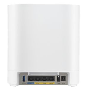 Меш система Asus Business Mesh WiFi system, ExpertWiFi EBM68 2PK, AX7800, Tri-Band, Quad-Core 1.7GHz CPU, 256MB/1GB Flash/RAM, 2.5G port, OFDMA, Beamforming, 8 SSIDs, customize guest portal, Commercial-Grade Network Security & VPN, wall mounting,White