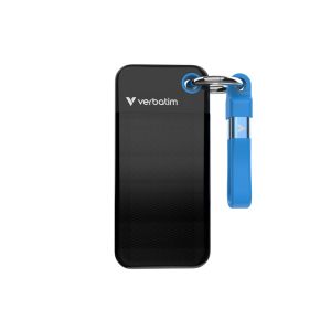 Твърд диск Verbatim Pocket SSD USB 3.2 Gen 2 2TB Black/Blue