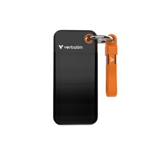 Твърд диск Verbatim Pocket SSD USB 3.2 Gen 2 2TB Black/Orange