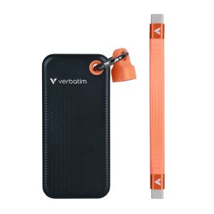 Твърд диск Verbatim Pocket SSD USB 3.2 Gen 2 2TB Black/Orange