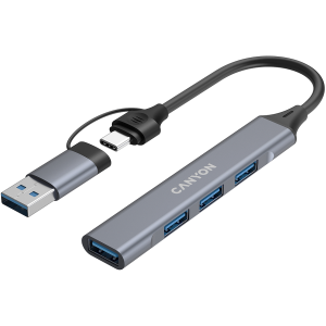 CANYON hub DS-02 4in1 USB-A/C Grey