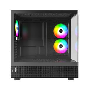 Montech Case ATX - XR (B) - 3 x 120 mm ARGB Fans, USB-C, Black