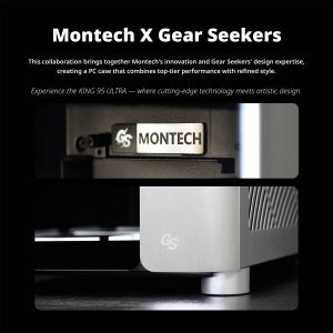 Montech KING 95 Ultra, Dual Chamber Mid-tower Case, 6 ARGB Fans, Aluminium, Space Grey