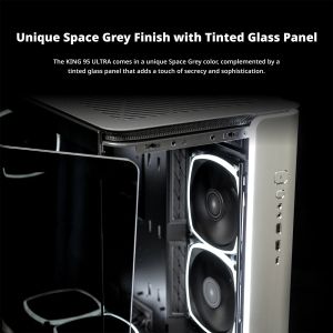 Montech KING 95 Ultra, Dual Chamber Mid-tower Case, 6 ARGB Fans, Aluminium, Space Grey