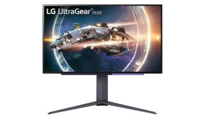 Монитор LG 27GR95QE-B 26.5", UltraGear OLED 0.03ms (GtG), AG, QHD (2560x1440), 240Hz, HDR10, 1500000:1, 1000cd/m2, DCI-P3 98.5%, USB3.0 (1up/2down), VRR, AMD Free-sync, NVIDIA G-Sync, HDMI, DP, Height Adjustable, Pivot, Tilt, Swive, Headphone Out, Black