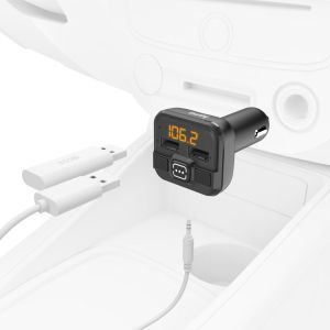 FM Трансмитер HAMA AUX-IN + USB-IN, MP3, Черен